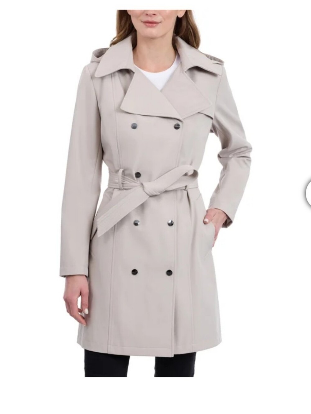 Calvin Klein Women's Hooded Trench Coat New - Picture 4 of 9